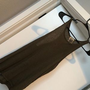 Olive ribbed tank